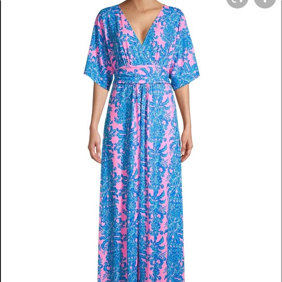 Lilly Pulitzer Parigi Maxi Dress in Prosecco Pink size L - Picture 8 of 8